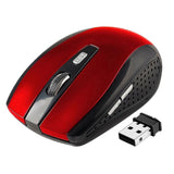 Maxbell Maxbell USB2.0 Wireless Mouse 2.4 GHZ Mini Mice with Nano 6buttons Optical for PC Red