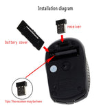 Maxbell Maxbell USB2.0 Wireless Mouse 2.4 GHZ Mini Mice with Nano 6buttons Optical for PC Red