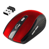 Maxbell Maxbell USB2.0 Wireless Mouse 2.4 GHZ Mini Mice with Nano 6buttons Optical for PC Red