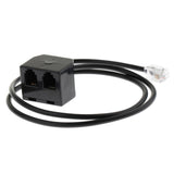 Maxbell Telephone RJ9 Male to 2 Female 4P4C Connector Adapter Splitter Extension Cable (25cm/08ft) - Aladdin Shoppers
