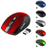 Maxbell 2.4GHz Wireless Optical Mouse USB 2.0 Receiver 6Button 1800dpi For PC Black - Aladdin Shoppers