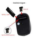 Maxbell 2.4GHz Wireless Optical Mouse USB 2.0 Receiver 6Button 1800dpi For PC Black - Aladdin Shoppers