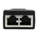 Maxbell RJ45 Y Adapter Splitter Network Cat5 Cat6 3-way Connector Lan Cable Black - Aladdin Shoppers