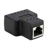 Maxbell RJ45 Y Adapter Splitter Network Cat5 Cat6 3-way Connector Lan Cable Black - Aladdin Shoppers