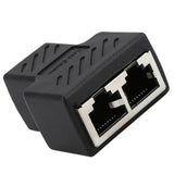 Maxbell RJ45 Y Adapter Splitter Network Cat5 Cat6 3-way Connector Lan Cable Black - Aladdin Shoppers