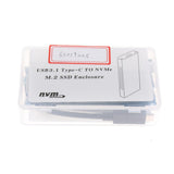 Maxbell USB3.1 Type-C to NVMe M.2 Mobile Hard Disk Box 10Gbps M.2 SSD Enclosure M Key (Black) - Aladdin Shoppers