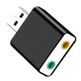 Maxbell USB 2.0 Virtual 7.1 Channel Audio Sound Card Adapter For Laptop PC Black - Aladdin Shoppers
