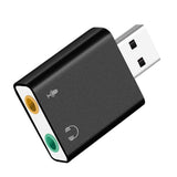 Maxbell USB 2.0 Virtual 7.1 Channel Audio Sound Card Adapter For Laptop PC Black - Aladdin Shoppers