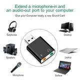 Maxbell USB 2.0 Virtual 7.1 Channel Audio Sound Card Adapter For Laptop PC Black - Aladdin Shoppers
