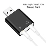 Maxbell USB 2.0 Virtual 7.1 Channel Audio Sound Card Adapter For Laptop PC Black - Aladdin Shoppers