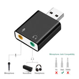 Maxbell USB 2.0 Virtual 7.1 Channel Audio Sound Card Adapter For Laptop PC Black - Aladdin Shoppers
