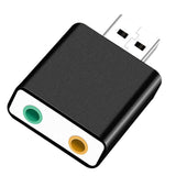 Maxbell USB 2.0 Virtual 7.1 Channel Audio Sound Card Adapter For Laptop PC Black - Aladdin Shoppers