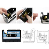 Maxbell Cassette Tape Dispenser Pen Holder Stationery Organizer Tape Cutter Blue