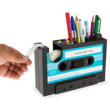 Maxbell Cassette Tape Dispenser Pen Holder Stationery Organizer Tape Cutter Blue