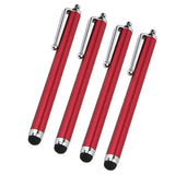 4 Pack Stylus Pens for Touch Screens Devices Universal Capacitive Stylus Pen with Pen Clip for Cell Phones Tablets Laptops All Touch Screens-Red - Aladdin Shoppers