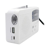 Maxbell Portable Emergency AM/FM Radio, Solar Hand Crank Power, Weather Radio with LED Reading Lamp White - Aladdin Shoppers