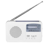Maxbell Portable Emergency AM/FM Radio, Solar Hand Crank Power, Weather Radio with LED Reading Lamp White - Aladdin Shoppers
