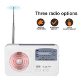 Maxbell Portable Emergency AM/FM Radio, Solar Hand Crank Power, Weather Radio with LED Reading Lamp White - Aladdin Shoppers