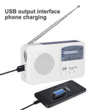 Maxbell Portable Emergency AM/FM Radio, Solar Hand Crank Power, Weather Radio with LED Reading Lamp White - Aladdin Shoppers