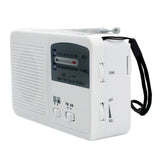 Maxbell Portable Emergency AM/FM Radio, Solar Hand Crank Power, Weather Radio with LED Reading Lamp White - Aladdin Shoppers