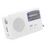 Maxbell Portable Emergency AM/FM Radio, Solar Hand Crank Power, Weather Radio with LED Reading Lamp White - Aladdin Shoppers