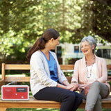 Maxbell Portable Emergency AM/FM Radio, Solar Hand Crank Power, Weather Radio with LED Reading Lamp Red - Aladdin Shoppers