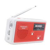 Maxbell Portable Emergency AM/FM Radio, Solar Hand Crank Power, Weather Radio with LED Reading Lamp Red - Aladdin Shoppers