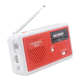 Maxbell Portable Emergency AM/FM Radio, Solar Hand Crank Power, Weather Radio with LED Reading Lamp Red - Aladdin Shoppers