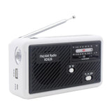 Maxbell Portable Emergency AM/FM Radio, Solar Hand Crank Power, Weather Radio with LED Reading Lamp Black - Aladdin Shoppers