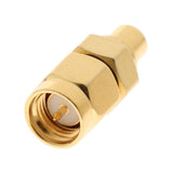 SMA Male Plug to MCX Female Jack Straight RF Coaxial Connector Adapter Converter, Gold Plated