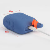 Maxbell Sturdy Silicone Charger Covers Case Protector with Keyring For AirPods Blue - Aladdin Shoppers