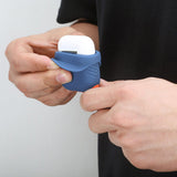 Maxbell Sturdy Silicone Charger Covers Case Protector with Keyring For AirPods Blue - Aladdin Shoppers
