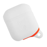 Maxbell Sturdy Silicone Charger Covers Case Protector with Keyring For AirPods White - Aladdin Shoppers