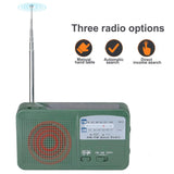 Maxbell Outdoor Solar Hand Crank AM FM Siren Radio Multi-function Lighting Green - Aladdin Shoppers