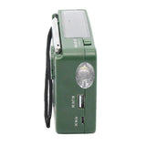 Maxbell Outdoor Solar Hand Crank AM FM Siren Radio Multi-function Lighting Green - Aladdin Shoppers