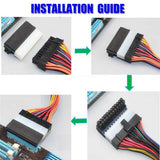 Maxbell ATX 24Pin female to 24pin male right angle adapter for desktop power supply - Aladdin Shoppers