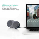 USB Mini Speaker Computer Speaker Powered Stereo Multimedia Speaker for Notebook Laptop PC(Black) - Aladdin Shoppers