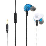 Sports Earphone with Microphone 3.5mm In-Ear Stereo Earbuds Headset For MP3 Blue - Aladdin Shoppers