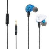 Sports Earphone with Microphone 3.5mm In-Ear Stereo Earbuds Headset For MP3 Blue - Aladdin Shoppers