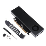 5xM.2 Expansion NVMe NGFF Turn PCIE3.0 Cooling Fan SSD Adapter Dual Interface
