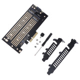 Dual M.2 PCIe Adapter NVME M Key or SATA B Key to PCI-e x4 Expansion Card Support 22110 2280 2260 2242 2230 - Aladdin Shoppers