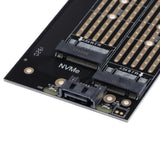 Dual M.2 PCIe Adapter NVME M Key or SATA B Key to PCI-e x4 Expansion Card Support 22110 2280 2260 2242 2230 - Aladdin Shoppers