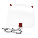 HDTV Antenna, 50-80 Miles Indoor HDTV Antena Digital TV Antenna + PAL Signal Adapter Connector VHF UHF Cable TV Antennas - White - Aladdin Shoppers