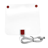 HDTV Antenna, 50-80 Miles Indoor HDTV Antena Digital TV Antenna + PAL Signal Adapter Connector VHF UHF Cable TV Antennas - White - Aladdin Shoppers