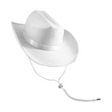 Maxbell cowboy Hat Versatile Wide Brim Hat Shapeable Hat Band for Men Beach Outdoor white