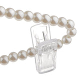 Maxbell 20cm Pearl Beaded Clothes Pants Hanger Trousers Dress Holder w/ Clip White - Aladdin Shoppers