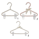Maxbell 20cm Pearl Beaded Clothes Pants Hanger Trousers Dress Holder w/ Clip White - Aladdin Shoppers