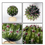 Maxbell Maxbell Artificial Cactus Desert Plant with Base Reptile Vivarium Terrarium Decor L