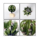 Maxbell Maxbell Artificial Cactus Desert Plant with Base Reptile Vivarium Terrarium Decor L