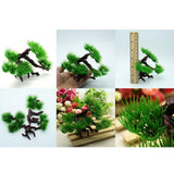 Maxbell Set 2 Artificial Plant Plastic Green Pine Tree Aquarium Fish Tank Decor L+S - Aladdin Shoppers